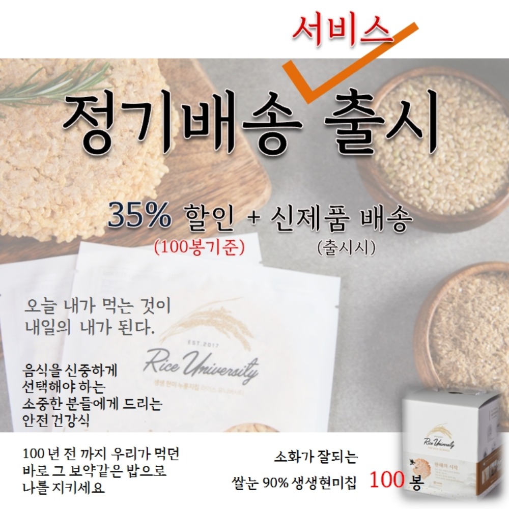 아이두비 현미칩 정기배송 일분도 현미칩 100봉 x 12개월